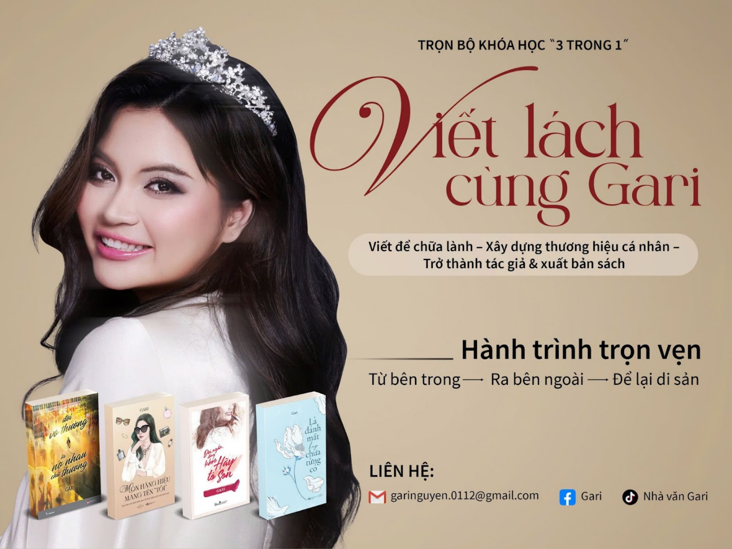 A person with a tiara and booksAI-generated content may be incorrect.