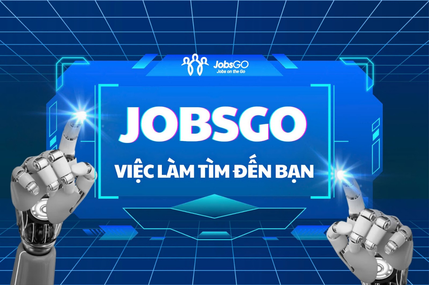 A robot hands pointing at a blue signAI-generated content may be incorrect.