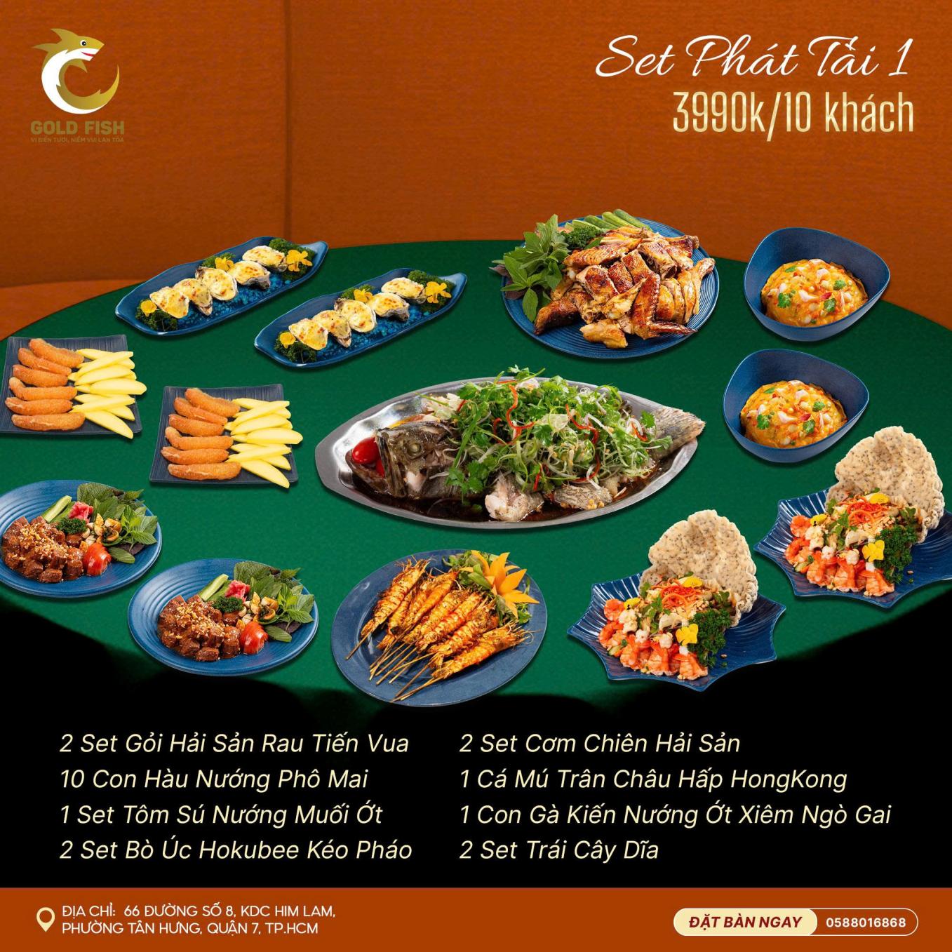 Gold Fish, Thưởng thức Hải sản