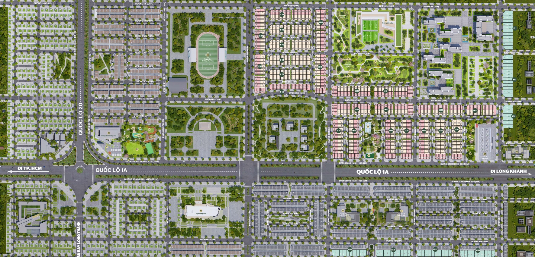 Mặt bằng sơ đồ phân lô The Link City